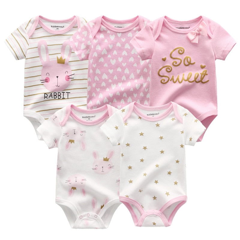 5 Pieces Unisex Newborn Vests