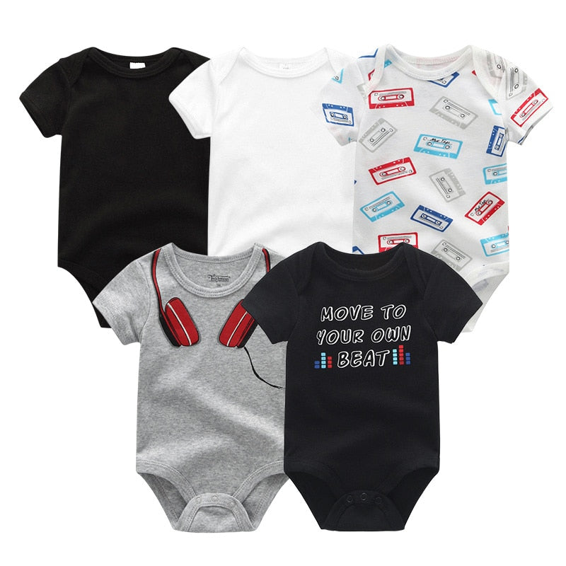 5 Pieces Unisex Newborn Vests