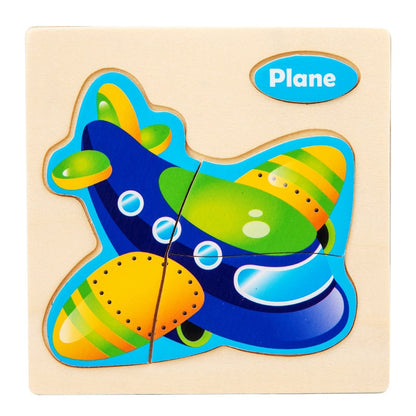 Wooden Puzzle Cartoon Animal  Jigsaw Puzzle