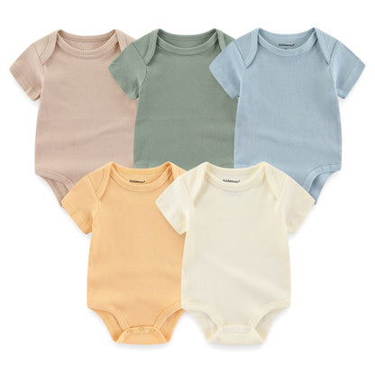 5 Pieces Unisex Newborn Vests