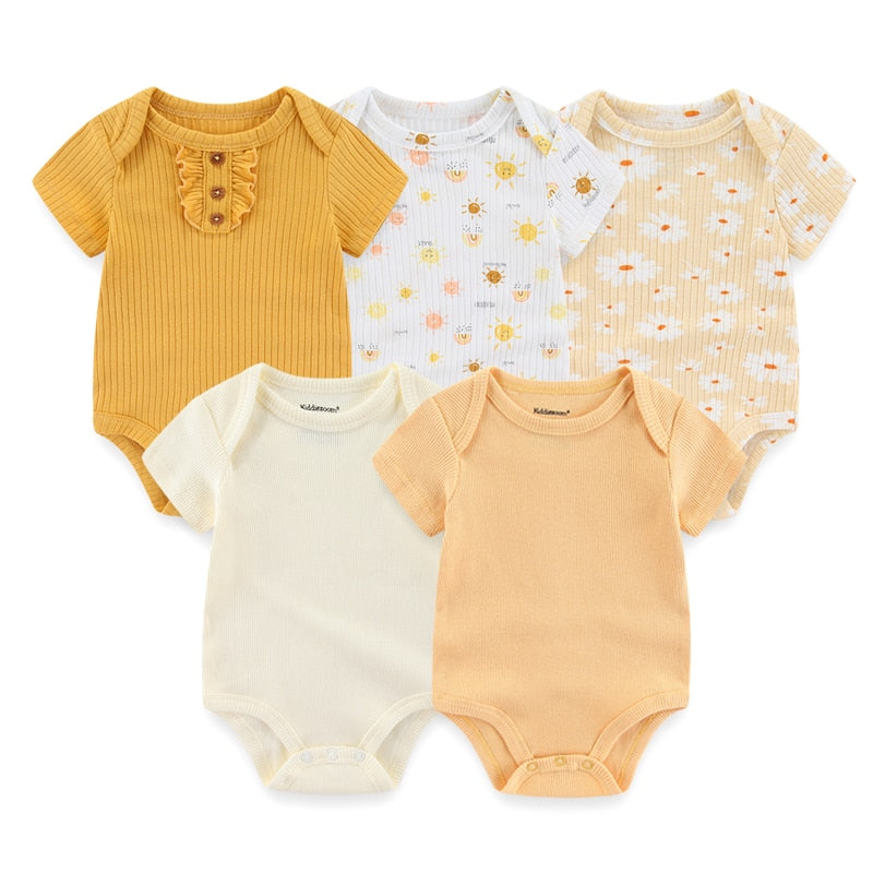 5 Pieces Unisex Newborn Vests