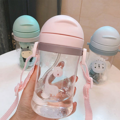 250/350ml Baby Cup Feeding Cup with Straw Children Learn Feeding Drinking Bottle Kids Training Cup with Straw