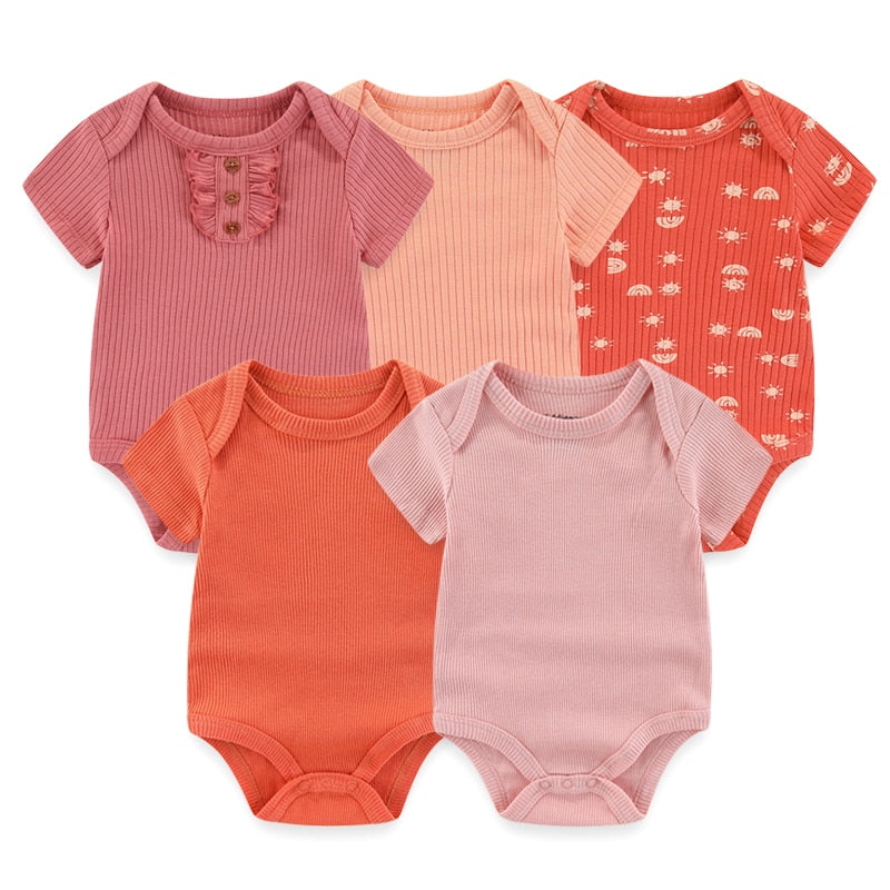 5 Pieces Unisex Newborn Vests