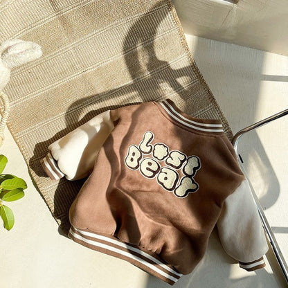 Toddler & Infant Baby Bear Cute Casual Baseball Jacket