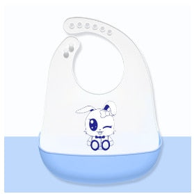 Silicone Baby Bib | Adjustable Fit Waterproof Bibs | Easy Wipe Baby Feeding Bibs