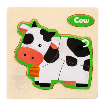 Wooden Puzzle Cartoon Animal  Jigsaw Puzzle