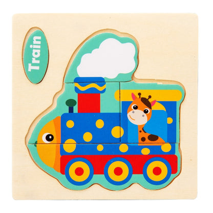 Wooden Puzzle Cartoon Animal  Jigsaw Puzzle