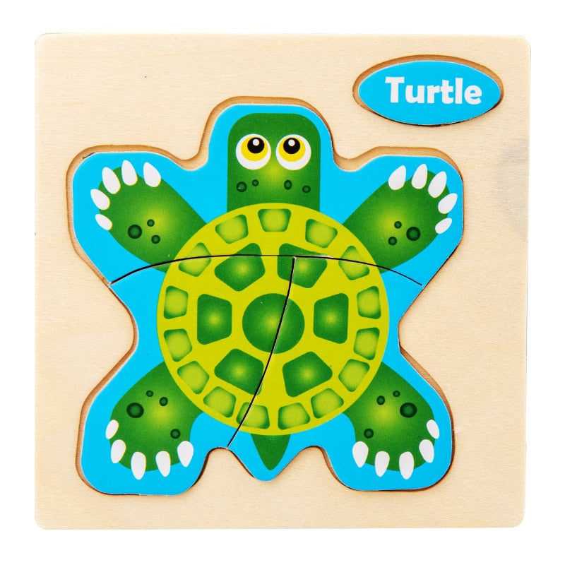 Wooden Puzzle Cartoon Animal  Jigsaw Puzzle